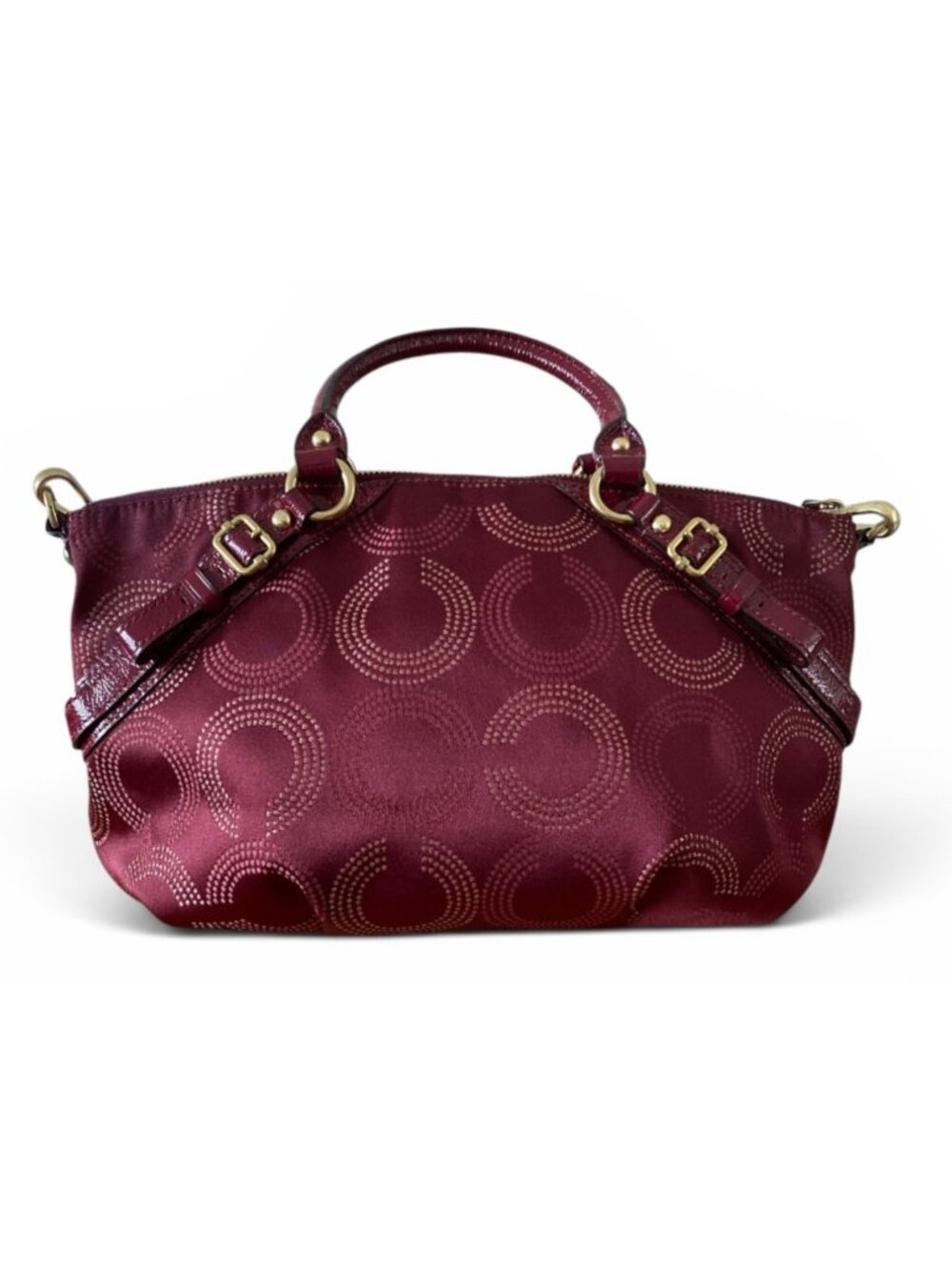 Coach Madison Dotted OP Art Signature C Sophia Satchel Crimson Dust Bag 15939 - Picture 4 of 12